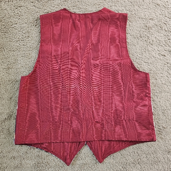 80's Vintage Santa Christmas Retro Needlepoint Tapestry Vest - Picture 9 of 9